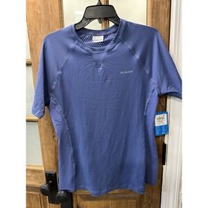 Columbia Maplegate Short Sleeve Womens Medium Blue Omni-Wick Athletic T-Shirt